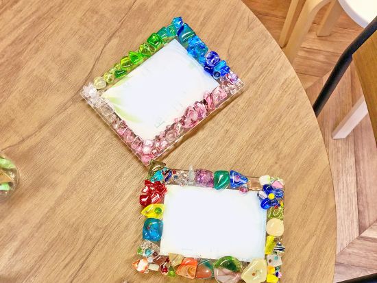 琉球ガラスカレット フォトフレーム手作り体験 伝統工芸にふれる貴重な体験◎自分だけのオリジナル作品を作ろう◎＜午後／約1時間／沖縄本島／国際通り＞