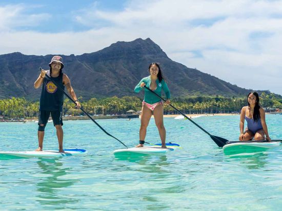 ワイキキビーチ　SUP 1時間プライベートレッスン ＜ロイヤルハワイアンホテル＞