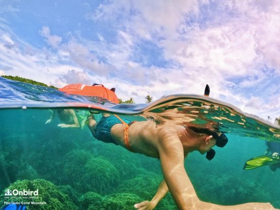 フーコック島　家族貸切シュノーケリングツアー　スピードボートでポイント2か所を巡る＜貸切／ホテル送迎付き／英語ガイド＞