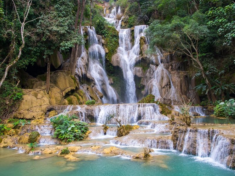 Laos_Luang Prabang_Kuang Si Waterfall_shutterstock_1036361887