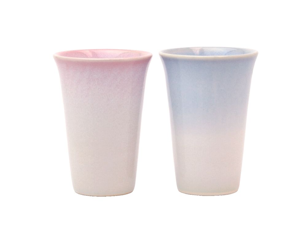 85_H198-005_萩焼　ペアフリーカップ