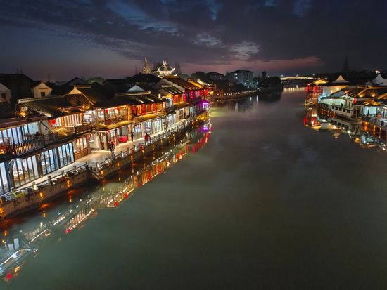 朱家角放生桥角度夜景1