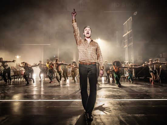 Adam Cooper (Zach) and the cast of A CHORUS LINE - Photography by Marc Brenner
