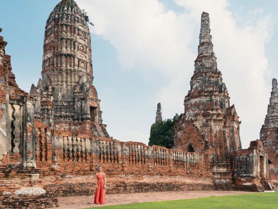 世界遺産アユタヤ半日観光　朝ゆったり8時出発！象乗り体験＆4つの遺跡めぐりを楽しめる ＜日本語ガイド／バンコク発着＞