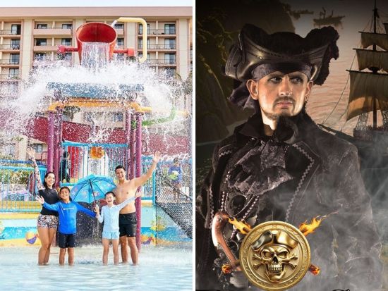 PICグアム ウォーターパーク入場券＋『パイレーツ・オブ・ザ・パシフィック』ディナーショー　豊富なアクティビティを満喫！＜送迎付き／1日or半日の選べるプラン＞