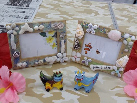 サンゴフォトフレーム作り体験 サンゴや貝殻で作るオリジナルフォトフレーム ＜当日持ち帰り／約1時間／石垣島＞