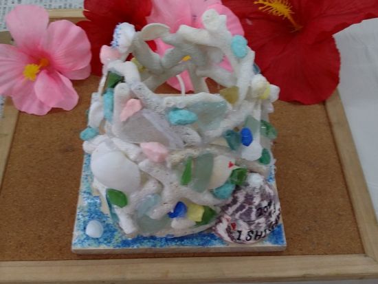 サンゴランプ作り体験 サンゴ・貝殻でつくるオリジナルランプ ＜当日持ち帰り／約1時間30分／石垣島＞