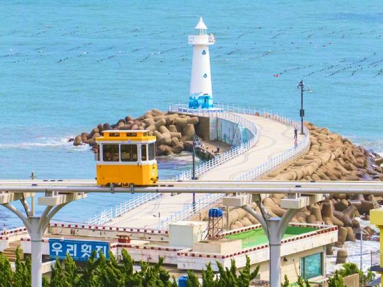 釜山観光1日ツアー　海雲台ブルーラインパーク＋青沙浦タリットル展望台＋2つの文化村　スカイカプセルor海辺列車＜1名参加OK／選べる出発地／日本語ガイド＞