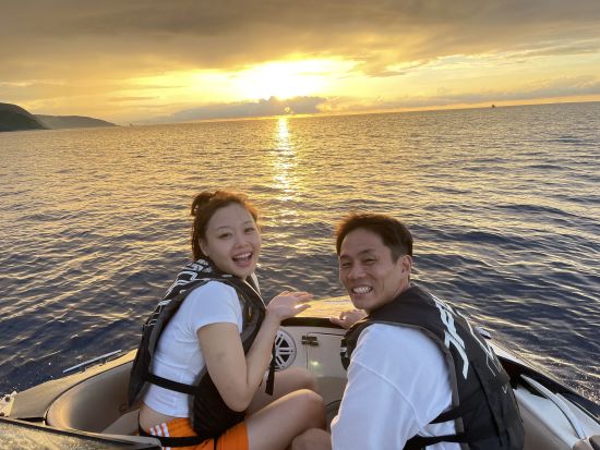 奄美大島【サンセットクルーズ 】奄美大島の美しい夕日を船から鑑賞＜ワンドリンク付き＜60分 or 90分＞お一人様も可能by 奄美シーランド