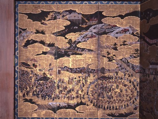 豊国神社　豊国祭礼図屏風1