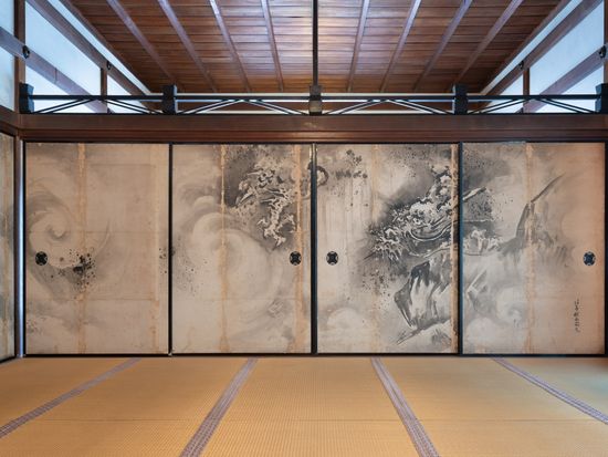 大徳寺 大光院 客殿襖絵「雲龍画」１