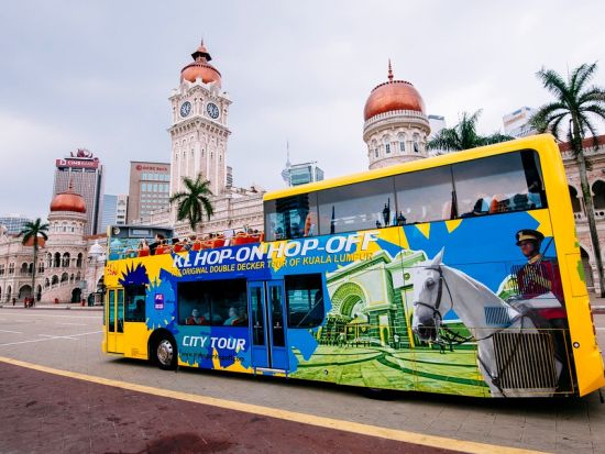 クアラルンプール市内観光バス ホップオン ホップオフバス ナイトツアーまたは乗り降り自由パス　＊即予約確定