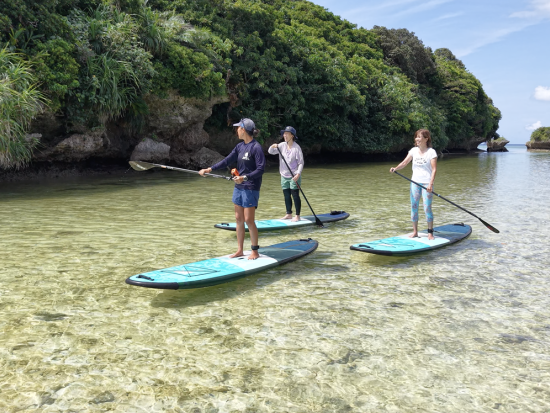 石垣島SUPツアー 選べる2プラン 初心者も安心の体験＆感動の海上クルージング＜少人数制／10歳～／石垣島市街地から無料送迎あり／写真プレゼント付き＞