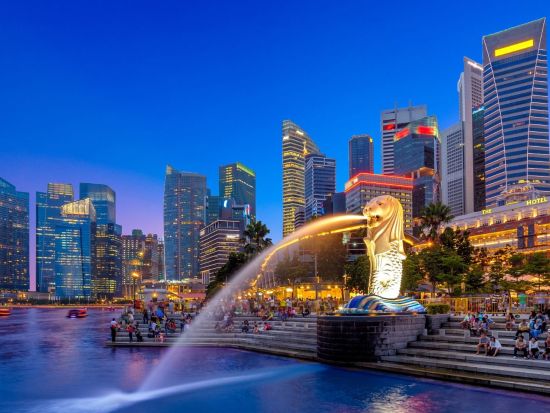 シンガポール夜景満喫ツアー　ガーデンズ・バイ・ザ・ベイでガーデン・ラプソディー観賞＋オープントップバス＋リバーボート体験を満喫！＜日本語ガイド＞