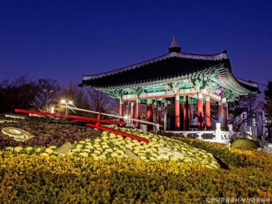 釜山ナイトツアー　ダイヤモンドタワー入場＋釜山港大橋＋広安大橋の夜景観賞　ナッコプセの夕食付き＜日～金曜日／日本語ガイド＞