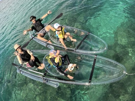 青の洞窟体験ダイビング クリアSUP・クリアカヤック付きプランあり★迷ったらココにお任せ★カメラ撮影付き＜少人数制／恩納村発＞