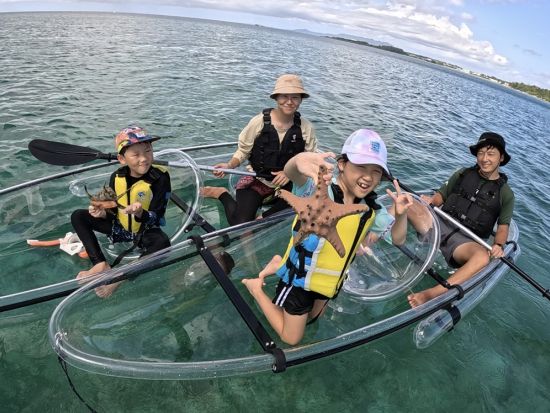 青の洞窟シュノーケリング クリアSUP・クリカヤック付きプランあり★迷ったらココにお任せ！★GoPro撮影付＜少人数制／恩納村発＞