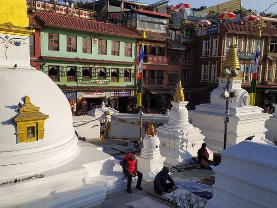 Pilgrims at Boudhanath Stupa