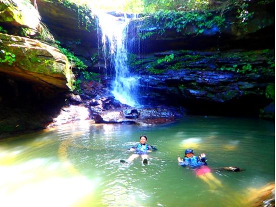 クーラの川ジャングルトレッキング 4歳から楽しめる西表島ジャングルデビュー！少人数制カヌー＆滝遊び体験ツアー＜午前／昼食付／西表島発＞