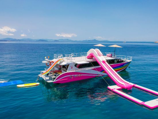 【朝ゆっくり出発】ピピ島＋マイトン島沖で海遊び＆サンセット｜マヤベイ・ピレーラグーン観光｜快適カタマラン・日本語ガイド同行＜島内無料送迎＞