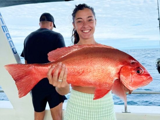 フィッシングボート1日シェアチャーター　グレートバリアリーフで本格釣り体験！冷製ビュッフェランチ付き＜9時間／混載／16名まで／釣具レンタル付き／ケアンズ発＞