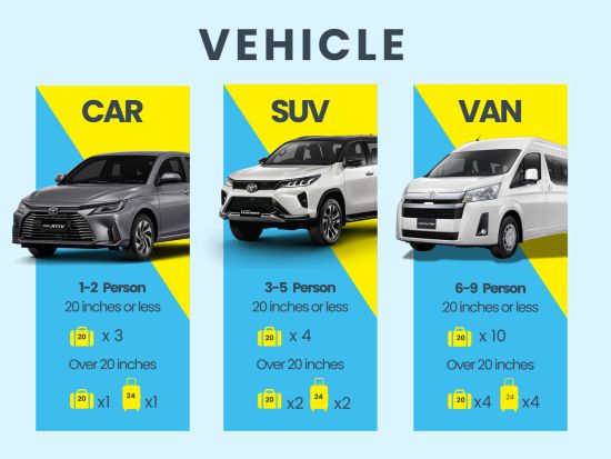 【空港送迎】チェンマイ国際空港 ⇔ チェンマイ市内 ＜貸切／最大9名／現地語ドライバー＞