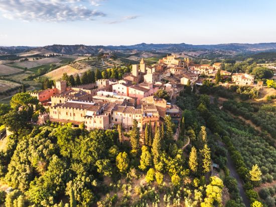 トスカーナ満喫1日ツアー　チェルタルド＆モンテリッジョーニ　中世の村散策と本格料理教室で絶品ランチ＜ワイン試飲付き／フィレンツェ発＞