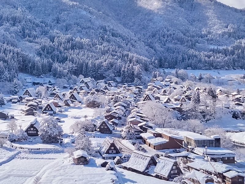 白川郷展望台　冬