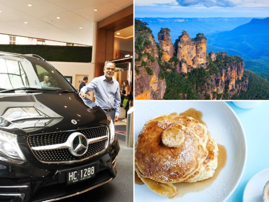 【高級車貸切チャーター】世界遺産ブルーマウンテンズツアー＜最大11名／8.5時間／日本語ドライバー／空港送迎可／billsでの朝食 *料金別＞