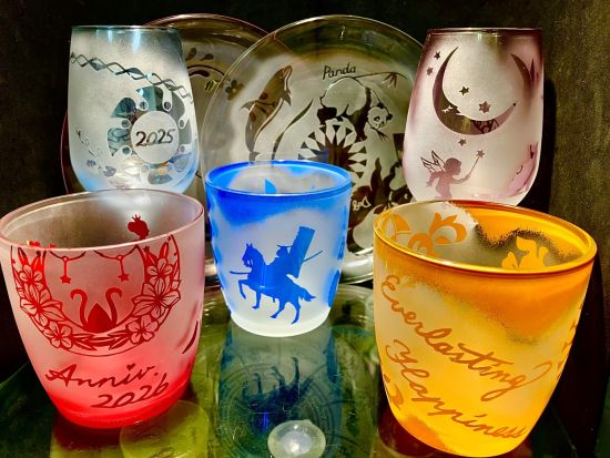 【浅草橋1分】魔法のガラスアートで自分だけのオリジナルグラス、お皿をつくろう！デートや女子会、会社イベントに。