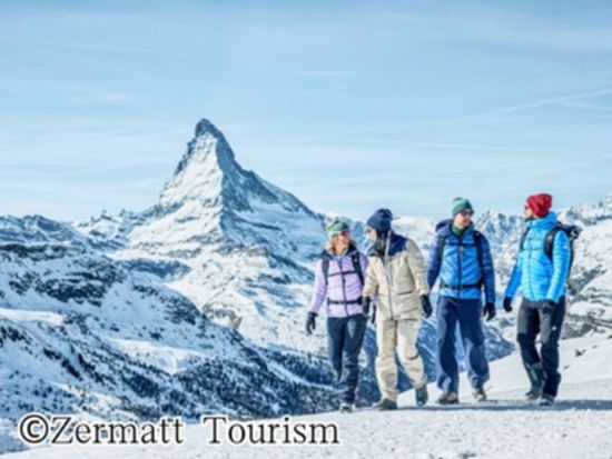 【プライベートツアー】冬のツェルマット地方ハイキングツアー　半日または終日プラン選択可＜12～5月／ガイド貸切／日本語／ツェルマット発＞