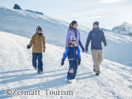 【プライベートツアー】冬のツェルマット地方ハイキングツアー　半日または終日プラン選択可＜12～5月／ガイド貸切／日本語／ツェルマット発＞