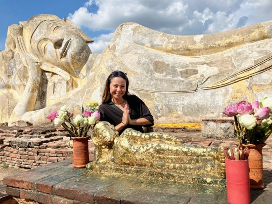 アユタヤ遺跡＋紫の寺院半日観光ツアー　3大遺跡巡り＋象乗り体験　貸切プランあり＜選べる午前・午後／日本語ガイド＞