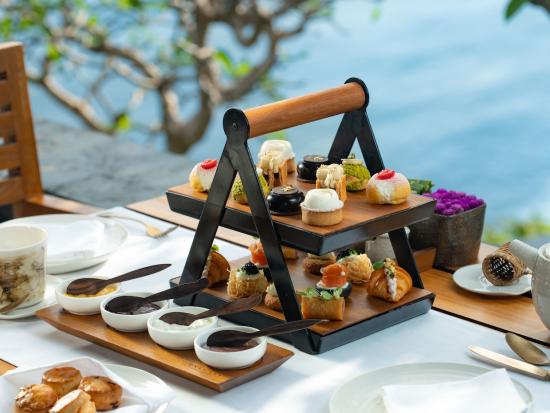 「サンカールレストラン」アフタヌーンティー 食事券＆事前予約　ブルガリリゾート・バリ＜ホテル送迎可／バリ島内シャトル乗り放題付き＞