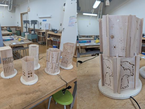 北見バスフリーチケット(2日券)付北海道の木材で作ろう！冬の木工芸　～心癒す和みのランプシェード～＜2026年2月1日～3月7日　北見市おんねゆ温泉2日間＞