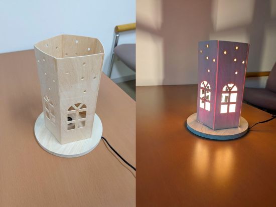 北見バスフリーチケット(2日券)付北海道の木材で作ろう！冬の木工芸　～心癒す和みのランプシェード～＜2026年2月1日～3月7日　北見市おんねゆ温泉2日間＞