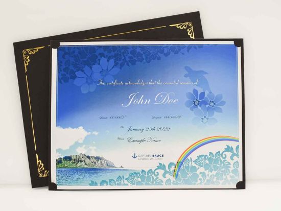 海洋散骨プライベートクルーズ　キャプテンブルース　天国の海®︎で心温まるお見送り＜1～12名／日本語クルー＞