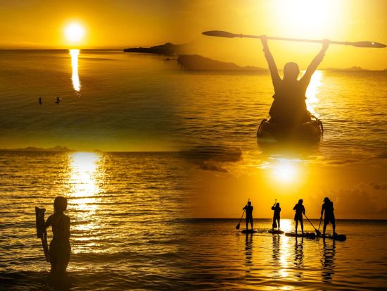 【少人数制】2歳〜参加可！マングローブ＆海サンセットドローン・一眼レフ撮影付！神秘的な熱帯雨林と茜色に染まる海SUP/カヌー！カメラマン案内＜約2時間／石垣島＞