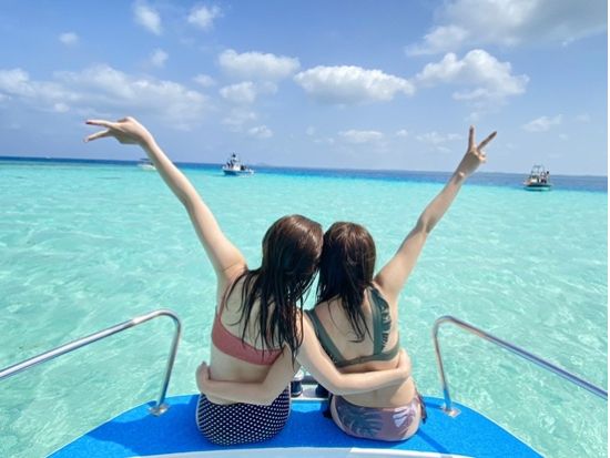 【八重干瀬】スキンダイビングツアー　ドローン撮影＋水中カメラレンタル付　こだわりのダイビング装備にロングフィンのオプションあり！＜通年催行／午前・午後／宮古島＞