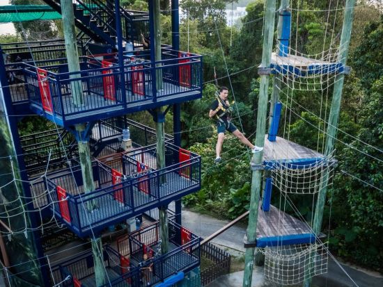 メガアドベンチャー・シンガポール　入場チケット事前予約　ジップラインなどの空中アスレチックを体験＜セントーサ島＞