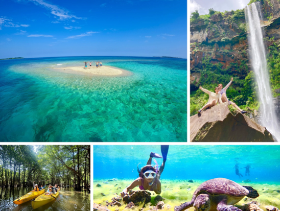 西表島 ピナイサーラの滝＆バラス島シュノーケリング 1日で山と海を満喫＜送迎・昼食・写真付き／西表島＞