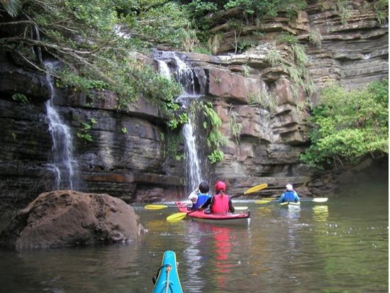 カヤックごと滝へ突撃！水落の滝1日ツアー＜海＆川＆シュノーケル／送迎・昼食付き／西表島＞