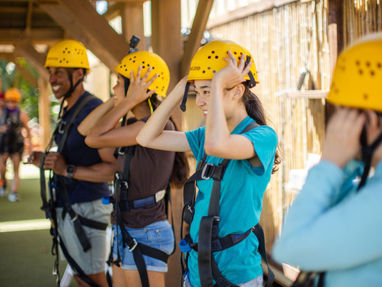 Coral Crater_Safety gear check before zipline
