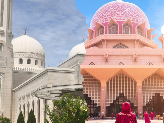 話題の2大モスク ピンクモスク＆ホワイトモスク⇔クアラルンプール市内 往復シャトルバス送迎＜午前／英語ドライバー／セントラルマーケット解散＞