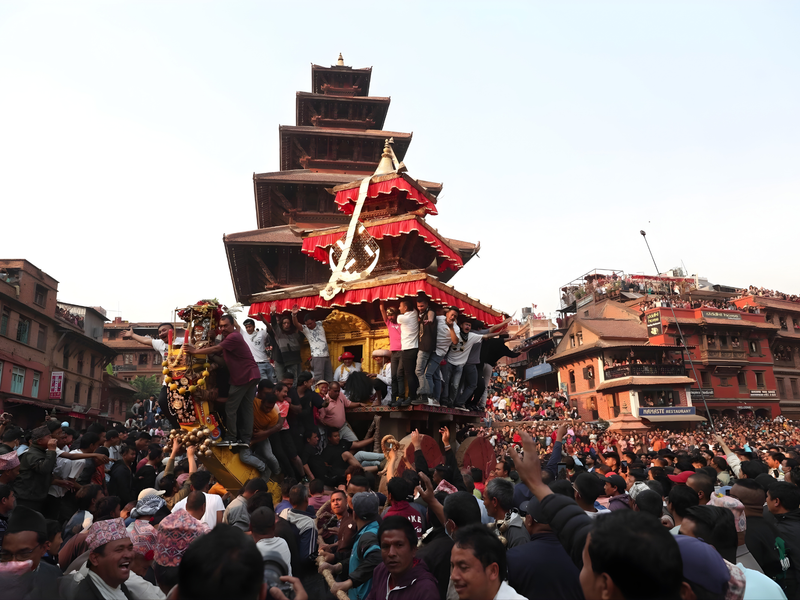 Bisket Biska and Sindoor Jatra in Bhaktapur (2)