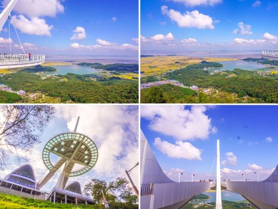 北朝鮮展望とレトロ市場めぐりツアー　北朝鮮が見えるスタバ＆愛妓峰平和生態公園＆喬桐島大龍市場＆花開庭園 ＜昼食付き／日本語ガイド＞