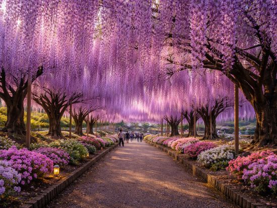 【期間限定】花のじゅうたんと出石城下町、白井大町藤公園 花名所巡り日帰りツアー＜大阪発着＞