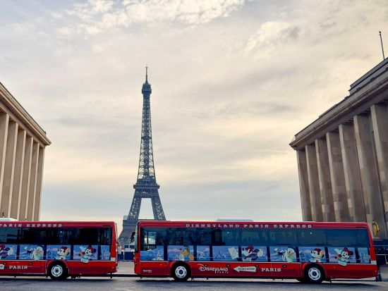 ディズニーランド・パリ　シャトルバス往復送迎＆パーク入場チケット 事前予約サービス ＜1パークもしくは2パーク／英語ドライバー／パリ北駅付近発＞