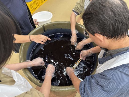 琉球藍染め体験 やんばるの森で天然発酵建て藍を体感 伝統技法と自然派染料を学ぼう＜60分～90分／団体様大歓迎／沖縄本島＞