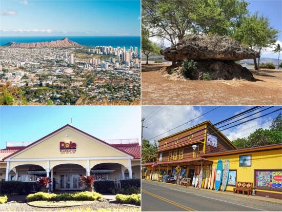 ノースショア（ハレイワ）観光　120分のハレイワ散策＋ドールプランテーション＋願いが叶う石として有名なバランスロックへご案内＜1日＞